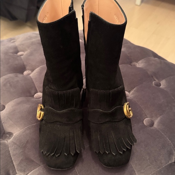 Gucci Shoes - Black Suede Marmont Booties